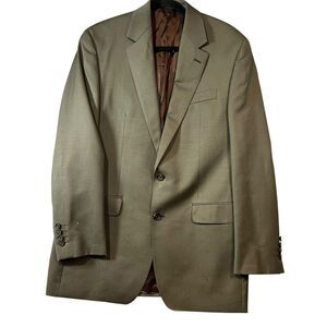 RALPH Ralph Lauren Dillard's Men's Suit Jacket‎ Blazer Beige  Size 40L 100% WOOL